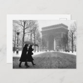 Arc de Triomphe neige - 1940 - Robert Doisneau Briefkaart (Voorkant / Achterkant)