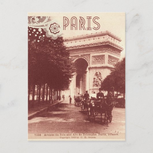  Arc De Triomphe, Parijs, 1903 Briefkaart (Voorkant)