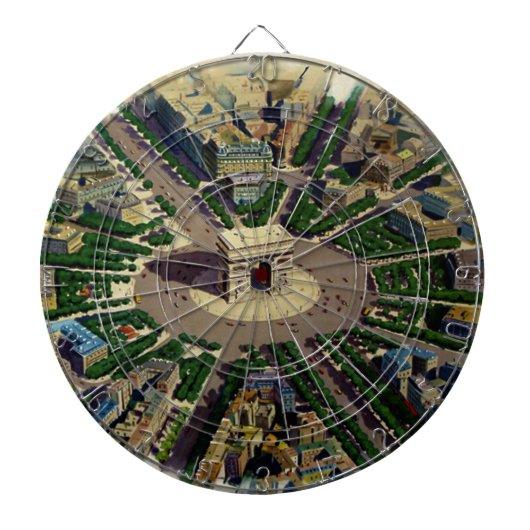 Arc de Triomphe Parijs Dartbord (Voorkant)