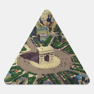  Arc de Triomphe Parijs Driehoek Sticker