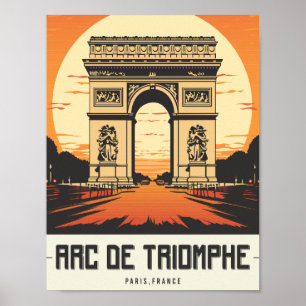Arc de Triomphe Parijs Frankrijk Beroemde Reisplaa Poster