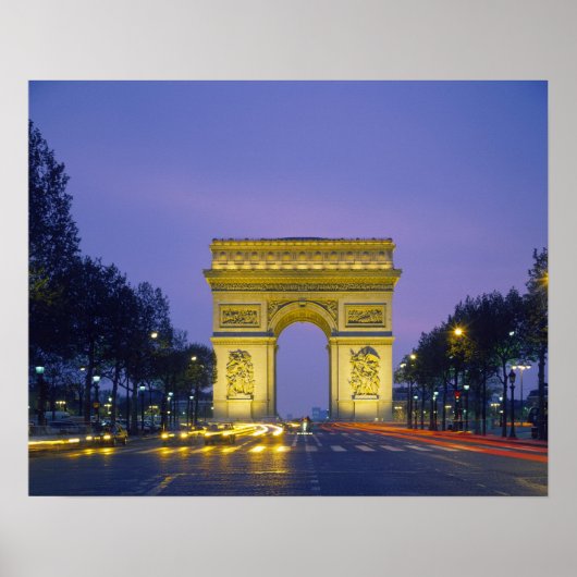Arc de Triomphe, Parijs, Frankrijk; Poster (Voorkant)