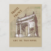  Arc de Triomphe Parijs Frankrijk Reizen Briefkaart (Voorkant)
