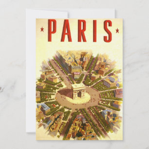 Arc de Triomphe, Parijs, Frankrijk Travel Art Kaart