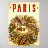 Arc de Triomphe, Parijs, Frankrijk Travel Art Poster (Voorkant)