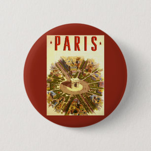  Arc de Triomphe, Parijs, Frankrijk Travel Art Ronde Button 5,7 Cm
