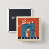 Arc de Triomphe | Parijs, Frankrijk Vierkante Button 5,1 Cm (Voorkant /achterkant)