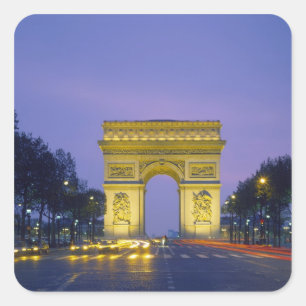 Arc de Triomphe, Parijs, Frankrijk; Vierkante Sticker