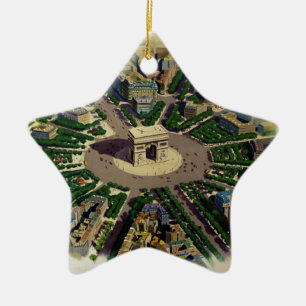 Arc de Triomphe Parijs Keramisch Ornament