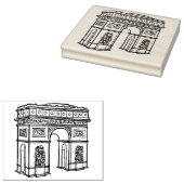 Arc de Triomphe - Parijs - Retro Design Art Stamp Rubberstempel (Gestempeld)