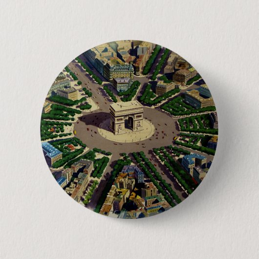 Arc de Triomphe Parijs Ronde Button 5,7 Cm (Voorkant)