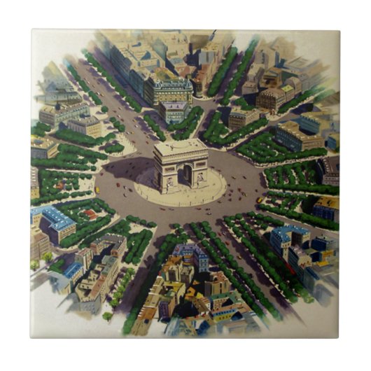  Arc de Triomphe Parijs Tegeltje (Voorkant)