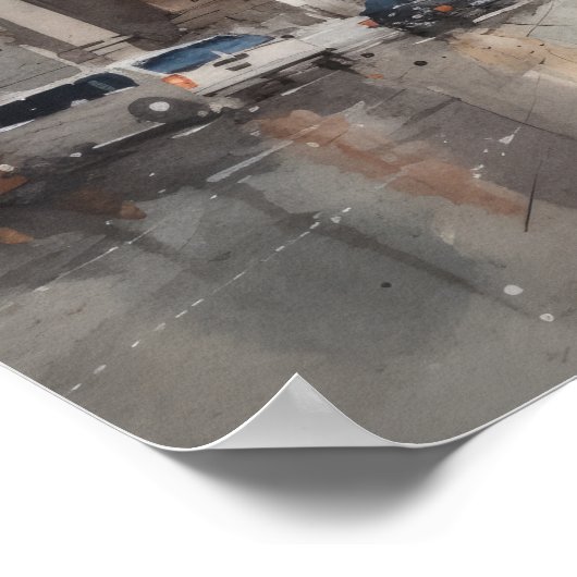 Arc De Triomphe Paris France Art Imprimer Poster (Coin)