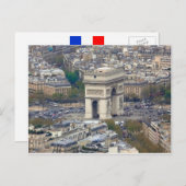 Arc de Triomphe Paris Frankrijk Briefkaart (Voorkant / Achterkant)