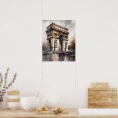 Arc de Triomphe Paris Frankrijk Kunstdruk Poster (Keuken)