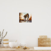 Arc de Triomphe Paris Frankrijk Kunstdruk Poster (Keuken)