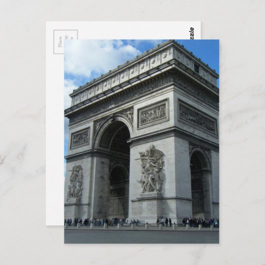 Arc de Triomphe Paris Frankrijk Monument Architect Briefkaart (Voorkant / Achterkant)