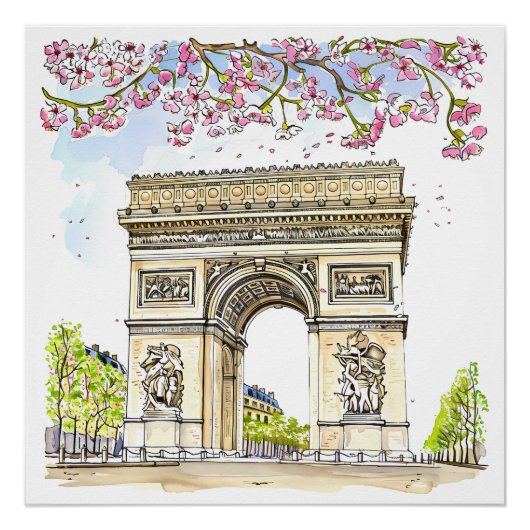Arc de Triomphe (Paris) Perfect Poster (Voorkant)