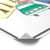 Arc de Triomphe Paris Whimsical Waterverf Poster (Hoek)