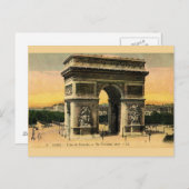 Arc De Triomphe Post Card Briefkaart (Voorkant / Achterkant)