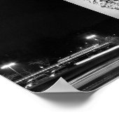 Arc de Triomphe 's nachts in Parijs Poster (Hoek)