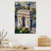Arc de Triomphe Uitzicht van boven Poster (Keuken)