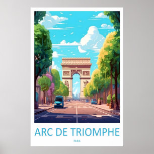 Arc De Triomphe Vintage Reisposter Ski Nationaal Poster