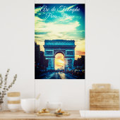 Arc de Triomphe Vivid Poster (Keuken)
