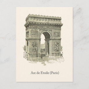 Arc de Triumphe, Parijs, Etoile Briefkaart