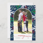 Arc de verdure Vacances Photo Joyeux Noël Carte (Devant)
