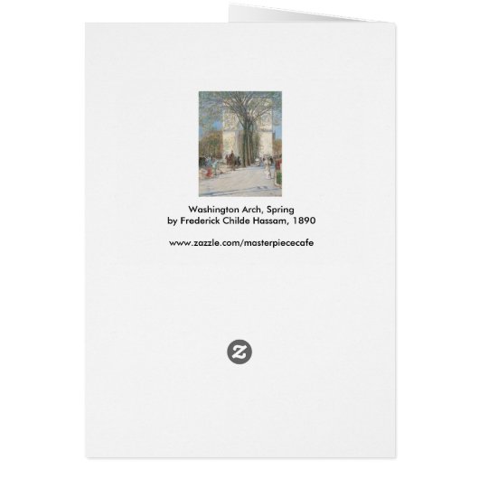 Arc de Washington, Printemps par Frederick Childe  (Dos)