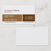 Arc Divided Band - Schaduwen van chocolade Visitekaartje (Voorkant / Achterkant)