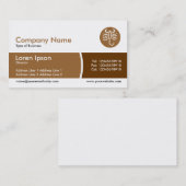 Arc Divided Band - Schaduwen van chocolade Visitekaartje (Voorkant / Achterkant)