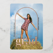 Arc d'or Rose moderne Faire-part diplômé (Recto)