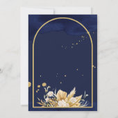 Arc doré des lanternes arabes invitations Mehndi (Dos)