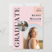 Arc élégant Photo Graduation Party Invitation (Devant)