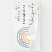 Arc en arc-en-ciel bannière d'arrière-plan d'arros (Vertical)