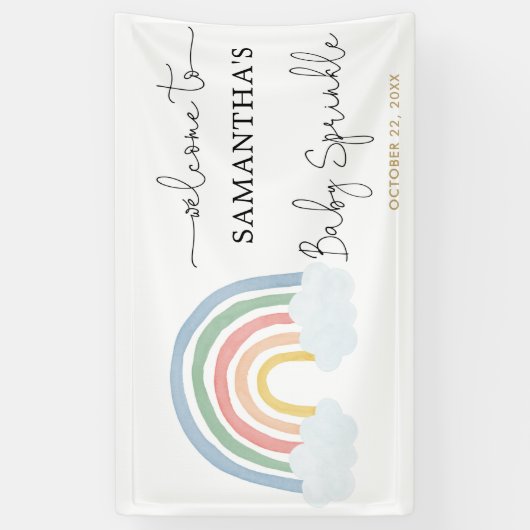 Arc en arc-en-ciel bannière d'arrière-plan d'arros (Vertical)