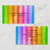 Arc en arc-en-ciel Carte de visite (Devant / Derrière)