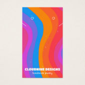 Arc en arc-en-ciel Earrage collier bijoux carte d' (Devant)