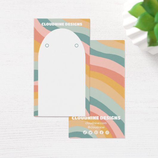 Arc en arc-en-ciel Earrage collier bijoux carte d' (Bureau)