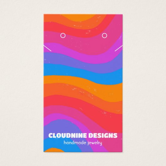 Arc en arc-en-ciel Earrage collier bijoux carte d' (Devant)