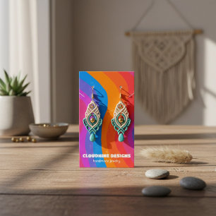 Arc en arc-en-ciel Earrage collier bijoux carte d'