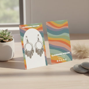 Arc en arc-en-ciel Earrage collier bijoux carte d'