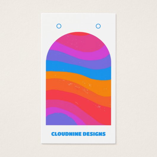 Arc en arc-en-ciel Earrage collier bijoux carte d' (Devant)