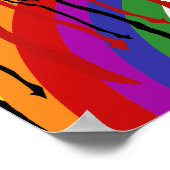 Arc en arc-en-ciel égalité droits Poster des Poing (Coin)