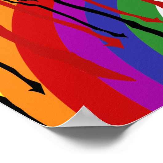 Arc en arc-en-ciel égalité droits Poster des Poing (Coin)