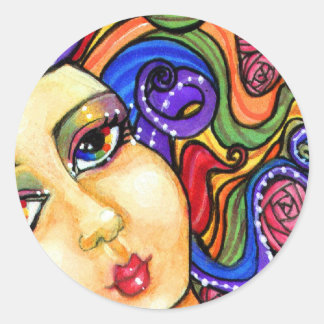 Arc en arc-en-ciel Filles Joli Sticker Arc en-ciel