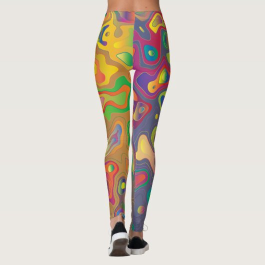Arc en arc-en-ciel l'eau goutte leggings (Dos)