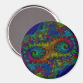 Arc en arc-en-ciel - Magnet circulaire (Recto/Verso)